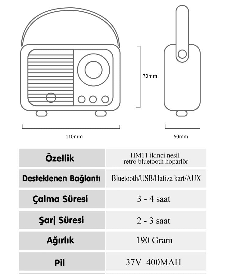 Nostaljik Bluetooth Radyo